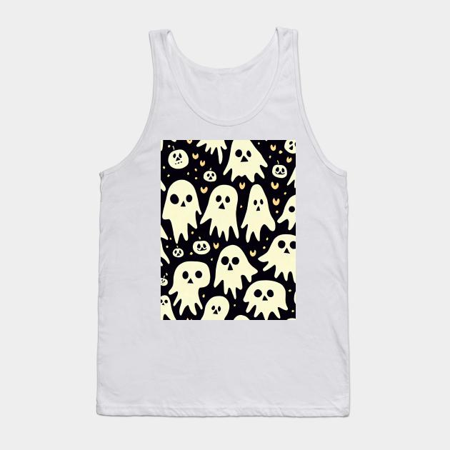 Spooky , cute halloween pattern design Tank Top by DyeruArt